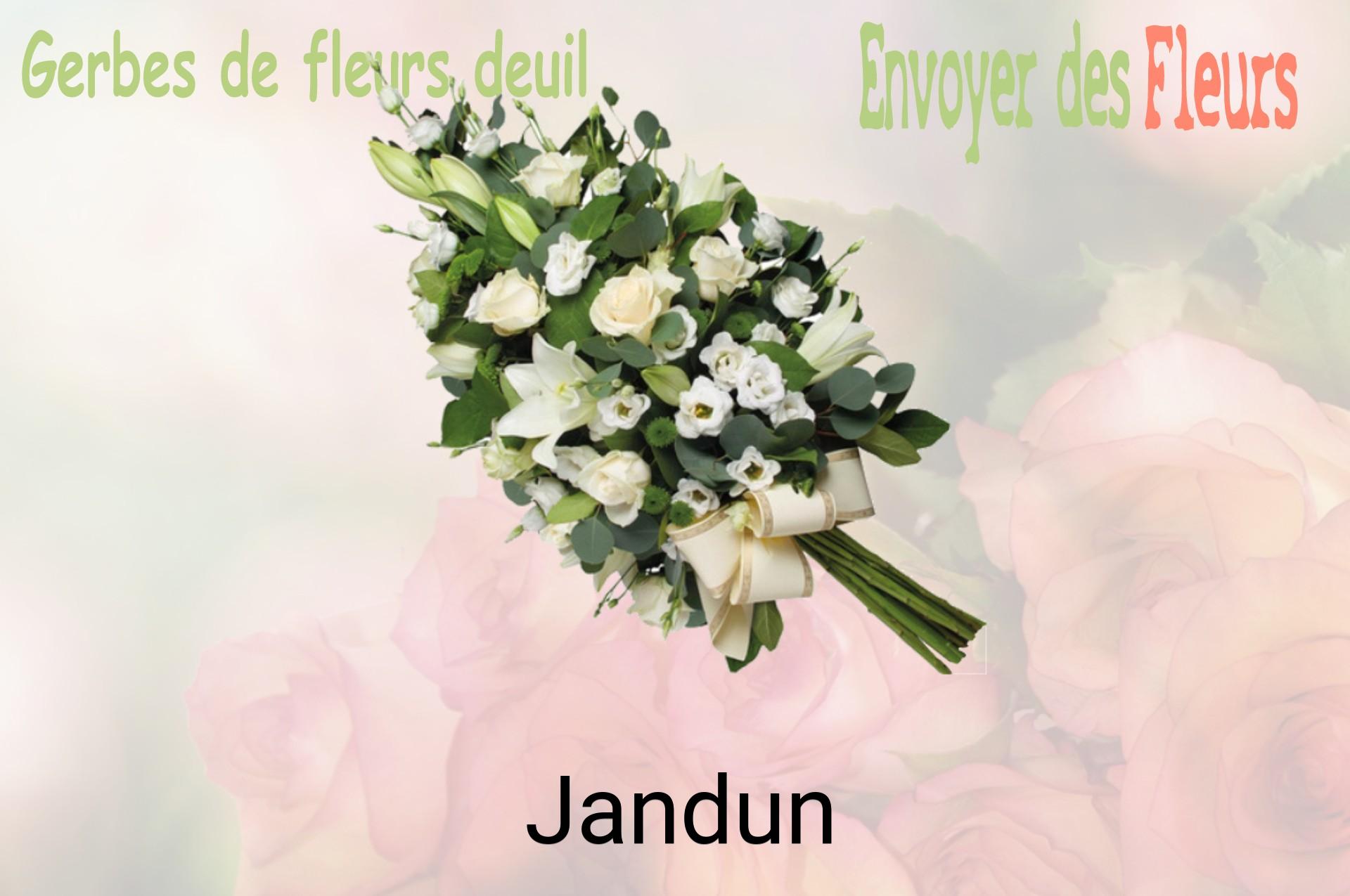 Gerbe de fleurs de deuil livrée à Jandun